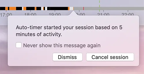 Auto-timer comes to the rescue when you forget to manually launch a sprint.